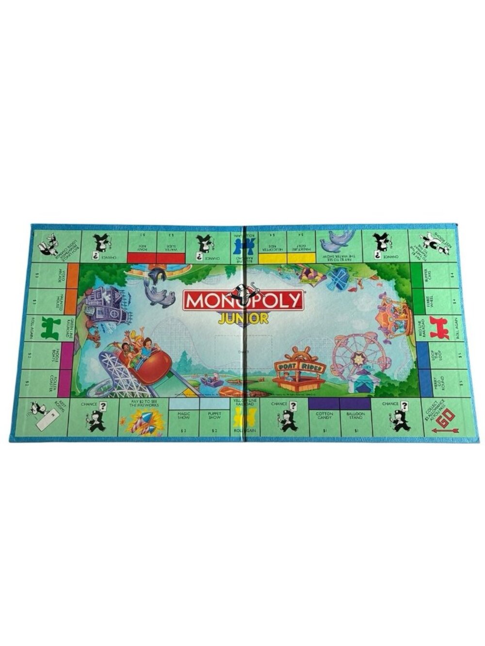 1996 Monopoly Junior Amusement Park Game Board Replacement Parker Brothers